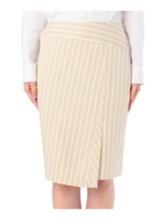 フロントスリットストライプスカート/ナチュラル(350)