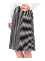 ポンチボーダースカート/ブラック(319)