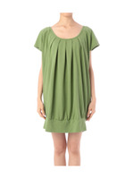 鹿の子コクーンワンピース/グリーン系(022)