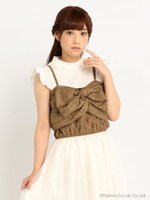 【LIZ LISA】ビスチェ重ネトップス/モカ