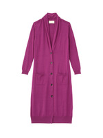 コットンカシミヤロングニットカーディガン/イエロー系(033)