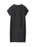ツイード調ダブルジャージワンピース/チャコールグレー(014)