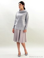 パイル編みオフショルダー/シルバー