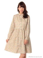 Liberty Printシャツワンピース/Beige