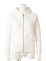SWEAT ZIP HOODIE/WHITE