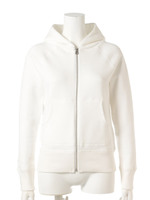 SWEAT ZIP HOODIE/WHITE