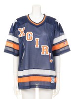 【X-girl x CHAMPION】HOCKEY S/S SHIRT/NAVY