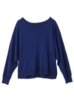 シルク混バックボタンニット/グレー(012)