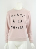 スゥエード裏毛  プリントトレーナー/GY