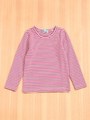 ストレッチボーダー長袖Tシャツ/ピンク