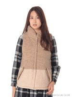 スライバーニットMIXベスト/ベージュ