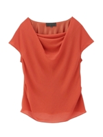 ドレープジョーゼットブラウス/マスタード(033)