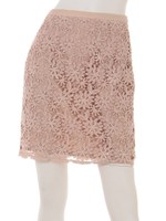フラワーレースタイトスカート/ピンク