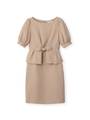 ペプラムブッチャーワンピース/サンドベージュ(053)