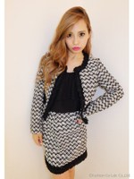 リッチツイードジャケット/MIX