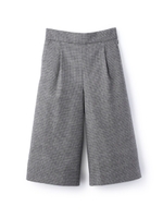 千鳥格子柄クロップドガウチョパンツ/ブラック(219)