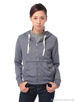 裏毛配色パーカー/グレー