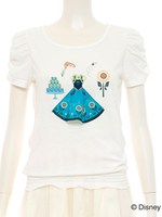 3Ｄドレスカットソー(アナと雪の女王 エルサのサプライズver)/ホワイト