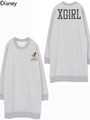 DISNEY CREWNECK SWEAT DRESS LOS ANGELES/アッシュ