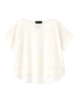 [L]シアーボーダーニット+タンクトップSET/オフホワイト(303)