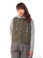 volcom×Ehwg袖切替Gジャン/Khaki