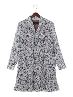 ☆JOC フラワー プリント ボウタイ ワンピース/BEIGE