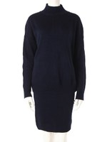 ハイネックニットセットアップ/ネイビー