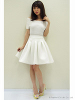 パステルボンディングスカート/ホワイト