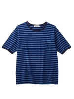 ボーダージャージカットソー/ブルー(292)