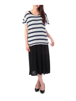 ボーダープルオーバーセットワンピース/ネイビー(393)