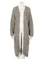ミックスニットロングカーディガン/GRY