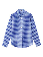 リネンギンガムシャツ/サックス(290)