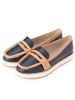 配色ローファー/ネイビー系(593)