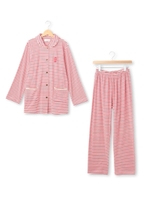 narue(ナルエー) 天竺ボーダー 上下ナイティ/レッド(162)