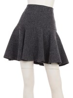 【CHIC】ヘムフレアーミニスカート/ネイビー