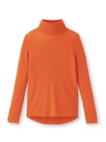 タートルネックリブ編みニット/オリーブグリーン(026)