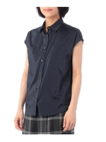 ダブルポケットフレンチスリーブシャツ/ネイビー(093)