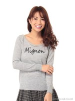 パーリーロゴニットトップス/グレー