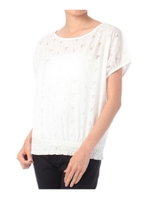 フラワー刺しゅうシャツ/ネイビー(193)