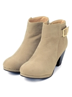 ベルト使いブーツ/Ｄブラウン柄