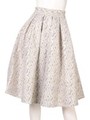レースジャガードフレアタックスカート/GRAY