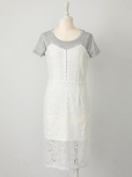 レイヤードレーシィドレス/GRAY