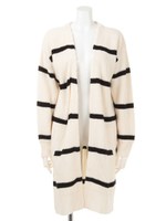 畦編みボーダー/ブラック系