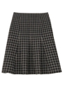 [L]シェイプチェックスカート/ブラック(919)
