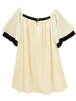 オフショルダーワンピ/ベージュ