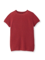 カシミヤニットプルオーバー/ダークパープル(084)