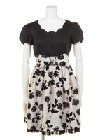 シャドーローズフロッキーワンピース/コン