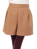 タックショートキュロットパンツ/Navy