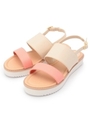 バイカラー厚底サンダル/ベビーピンク(071)