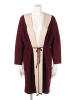 フーデッドコーディガン/ボルドー